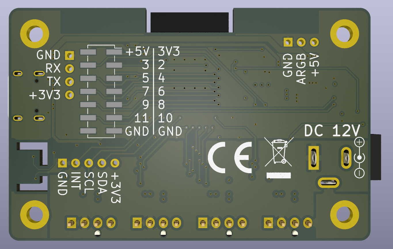 Back view of the board