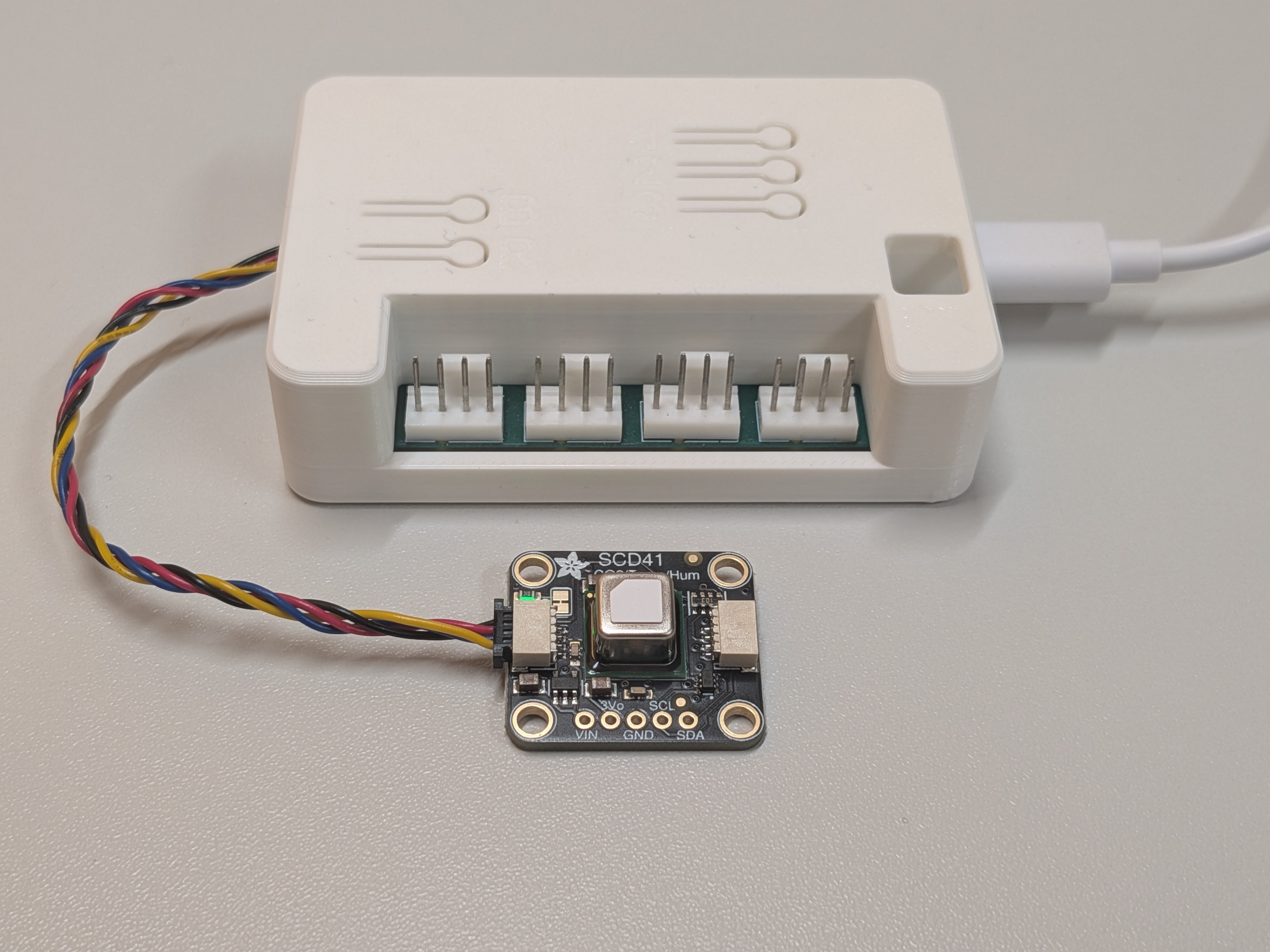 WiFi Fan Controller with a Sensirion SCD41 CO2 sensor connected over Qwiic / STEMMA QT